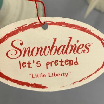LOT 170 B: Department 56 Snowbabies Let's Pretend Collection: "Little Liberty", "For The Red White And Blue",...