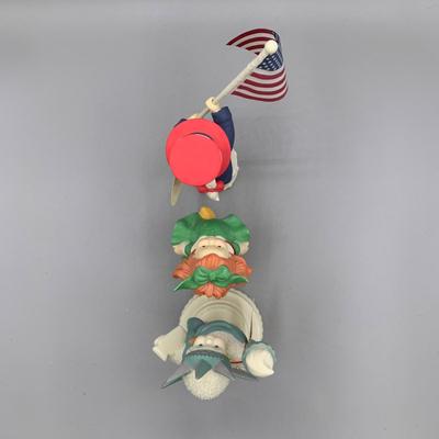 LOT 170 B: Department 56 Snowbabies Let's Pretend Collection: "Little Liberty", "For The Red White And Blue",...