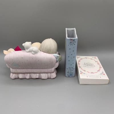 LOT 171 B: Precious Moments Collection: Wedding Cake Topper, "Together Is The Nicest Place To Be", "Friends Write From The...