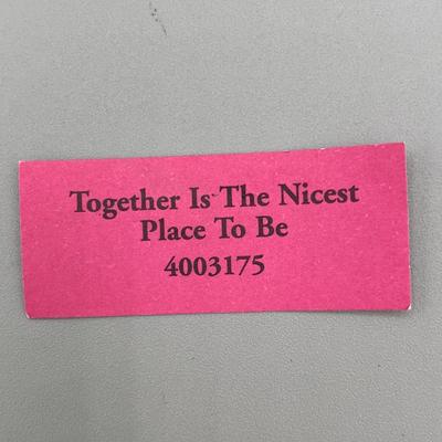 LOT 171 B: Precious Moments Collection: Wedding Cake Topper, "Together Is The Nicest Place To Be", "Friends Write From The...