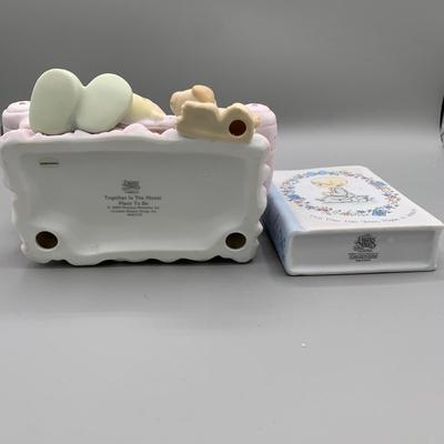 LOT 171 B: Precious Moments Collection: Wedding Cake Topper, "Together Is The Nicest Place To Be", "Friends Write From The...