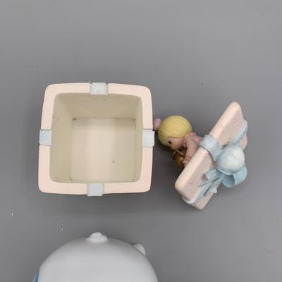 LOT 171 B: Precious Moments Collection: Wedding Cake Topper, "Together Is The Nicest Place To Be", "Friends Write From The...