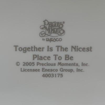 LOT 171 B: Precious Moments Collection: Wedding Cake Topper, "Together Is The Nicest Place To Be", "Friends Write From The...