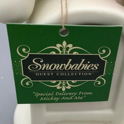 LOT 172 B: Department 56 Snowbabies Guest Collection: "Special Delivery From Mickey And Me", "A Mickey Melody",...