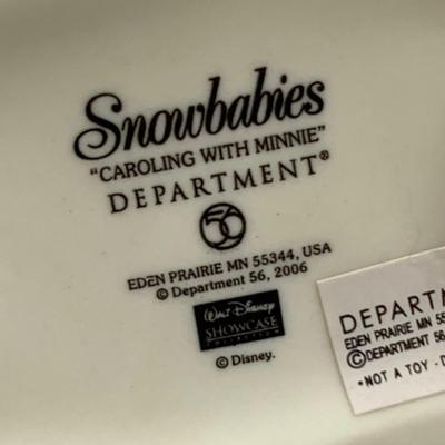 LOT 172 B: Department 56 Snowbabies Guest Collection: "Special Delivery From Mickey And Me", "A Mickey Melody",...
