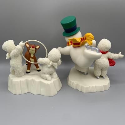 LOT 173 B: Department 56 Snowbabies Guest Collection: "Rudolph Gets Ready", "Catch Me If You Can", "You're...
