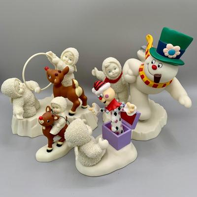 LOT 173 B: Department 56 Snowbabies Guest Collection: "Rudolph Gets Ready", "Catch Me If You Can", "You're...