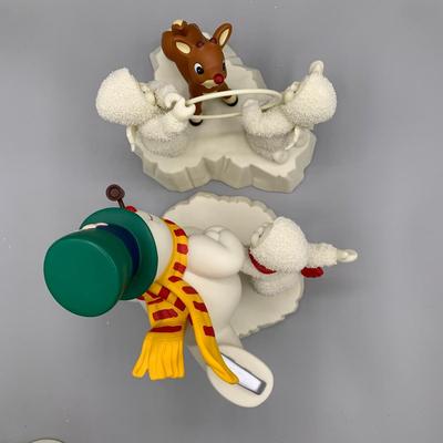 LOT 173 B: Department 56 Snowbabies Guest Collection: "Rudolph Gets Ready", "Catch Me If You Can", "You're...