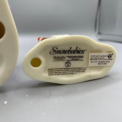 LOT 173 B: Department 56 Snowbabies Guest Collection: "Rudolph Gets Ready", "Catch Me If You Can", "You're...