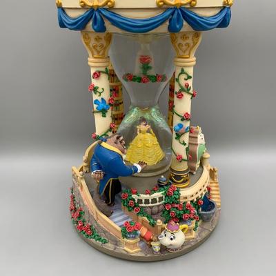 LOT 176 B: Disney Beauty And The Beast Musical Hourglass Snowglobe