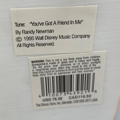 LOT 179 B: Disney 1995 Toy Story "Andy's Toy Box" Musical Snowglobe Tune "You've Got A Friend In Me"