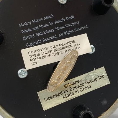 LOT 182 B: Disney Cowboy Mickey Tune "Home On The Range" & Mickey Mouse Tune "Mickey Mouse March" Musical Snowglobes