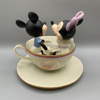 LOT 184 B: Disney Showcase Collection by Lenox: "Mickey Falls For Love" & "Mickey's Teacup Twirl"