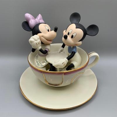 LOT 184 B: Disney Showcase Collection by Lenox: "Mickey Falls For Love" & "Mickey's Teacup Twirl"