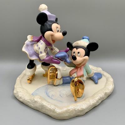 LOT 184 B: Disney Showcase Collection by Lenox: "Mickey Falls For Love" & "Mickey's Teacup Twirl"