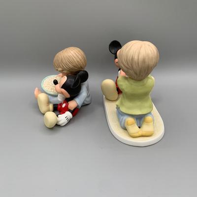 LOT 186 B: Disney & Me Figurines by Enesco: "Sunday Night Double Feature" & "You Are A Gift To Me"