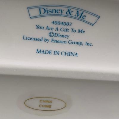 LOT 186 B: Disney & Me Figurines by Enesco: "Sunday Night Double Feature" & "You Are A Gift To Me"