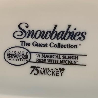 LOT 187 B: Department 56 Snowbabies Guest Collection: "My Pal Mickey", "A Magical Sleigh Ride With Mickey", &...