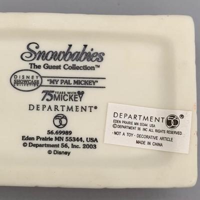 LOT 187 B: Department 56 Snowbabies Guest Collection: "My Pal Mickey", "A Magical Sleigh Ride With Mickey", &...