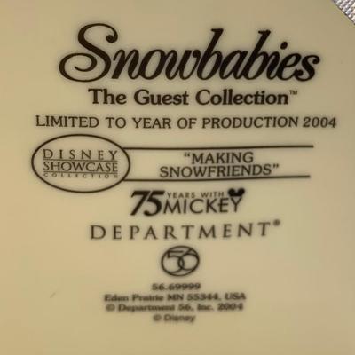 LOT 187 B: Department 56 Snowbabies Guest Collection: "My Pal Mickey", "A Magical Sleigh Ride With Mickey", &...