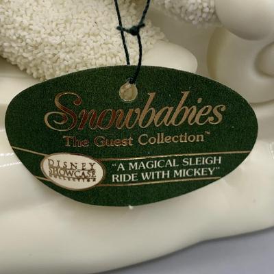 LOT 187 B: Department 56 Snowbabies Guest Collection: "My Pal Mickey", "A Magical Sleigh Ride With Mickey", &...