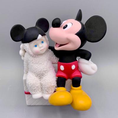 LOT 187 B: Department 56 Snowbabies Guest Collection: "My Pal Mickey", "A Magical Sleigh Ride With Mickey", &...