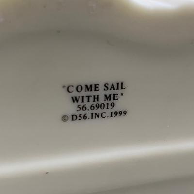 LOT 188 B: Department 56 Snowbabies "Come Sail With Me" & Trees