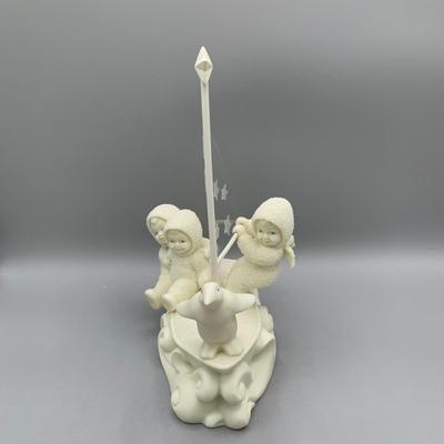 LOT 188 B: Department 56 Snowbabies "Come Sail With Me" & Trees
