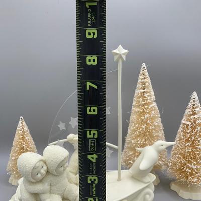 LOT 188 B: Department 56 Snowbabies "Come Sail With Me" & Trees