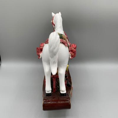 LOT 189 B: Christmas Rocking Horse Collection: 2 Musical Porcelain & More