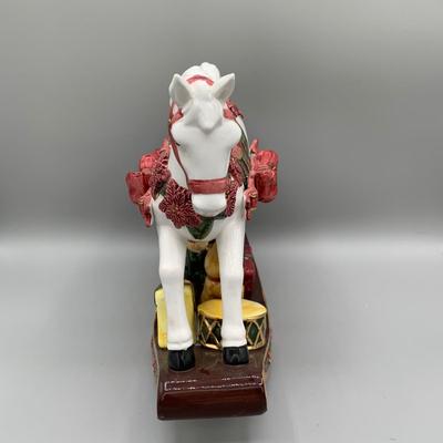 LOT 189 B: Christmas Rocking Horse Collection: 2 Musical Porcelain & More