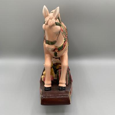 LOT 189 B: Christmas Rocking Horse Collection: 2 Musical Porcelain & More