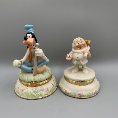 LOT 192 B: Disney Treasures by Lenox: "Practice With Goofy", "Doc", "Croquet With Daisy", &...