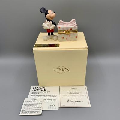 LOT 193 B: Disney Showcase Collection by Lenox "Mickey's Happy Birthday To You" & "Mickey's Heartfelt...