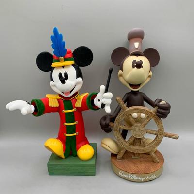 LOT 194 B: Disney Mickey Mouse Conductor & Steamboat Willie Bobbleheads