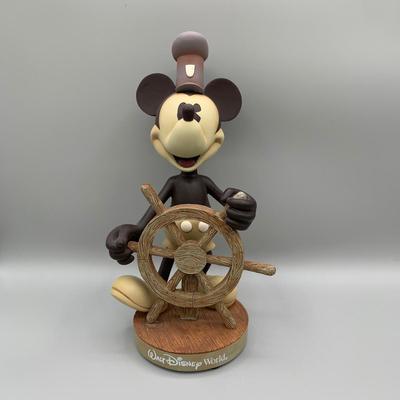 LOT 194 B: Disney Mickey Mouse Conductor & Steamboat Willie Bobbleheads
