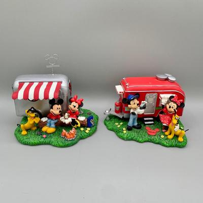 LOT 197 B: Happy Trails With Mickey & Minnie RVing Sculpture Collection: "A Picture Perfect Day" & "You Make Me...