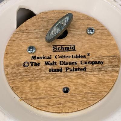 LOT 198 B: Disney Mickey Mouse Schmid Musical Collectibles Hand Painted Music Box, "Where Dreams Come True" Statuette, &...