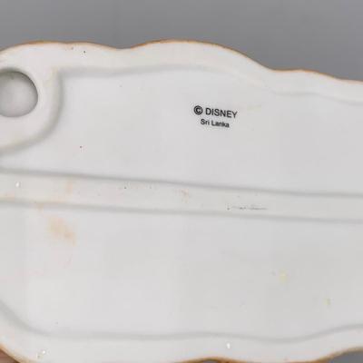 LOT 198 B: Disney Mickey Mouse Schmid Musical Collectibles Hand Painted Music Box, "Where Dreams Come True" Statuette, &...