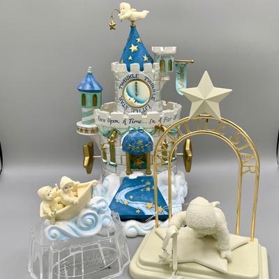 LOT 199 B: Department 56 Snowbabies "Frosty Frolic Castle", "Star Board 2000", "Gathering Stars In The...