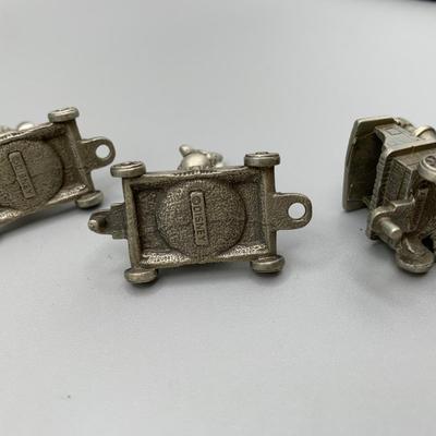 LOT 201 B: Disney Pewter Collection: Mickey And Minnie Collectible Spoons, Train Set, & More