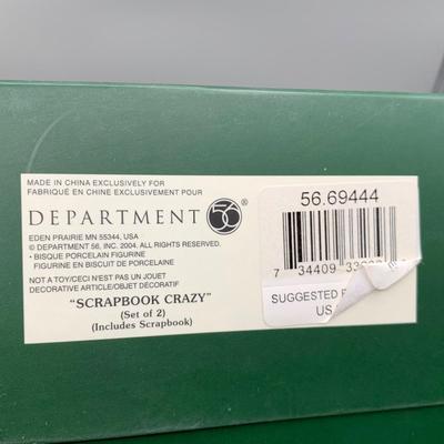 LOT 210 B: Department 56 Snowbabies Collection: "Scrapbook Crazy", Styrofoam Sign, "Message From Heaven",...
