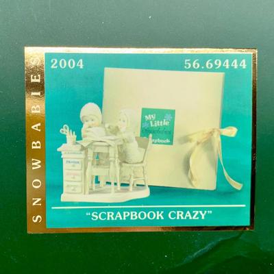 LOT 210 B: Department 56 Snowbabies Collection: "Scrapbook Crazy", Styrofoam Sign, "Message From Heaven",...