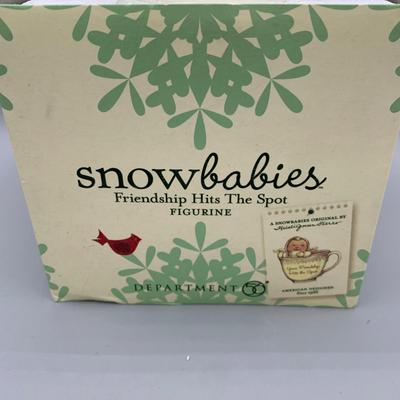 LOT 210 B: Department 56 Snowbabies Collection: "Scrapbook Crazy", Styrofoam Sign, "Message From Heaven",...