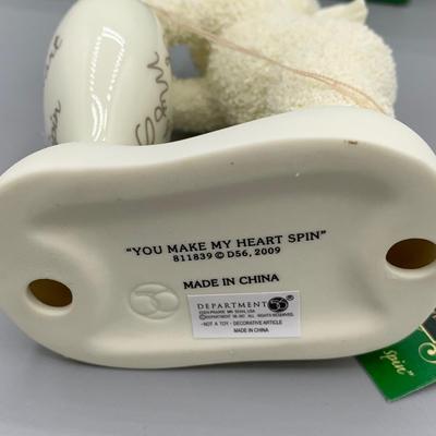 LOT 210 B: Department 56 Snowbabies Collection: "Scrapbook Crazy", Styrofoam Sign, "Message From Heaven",...