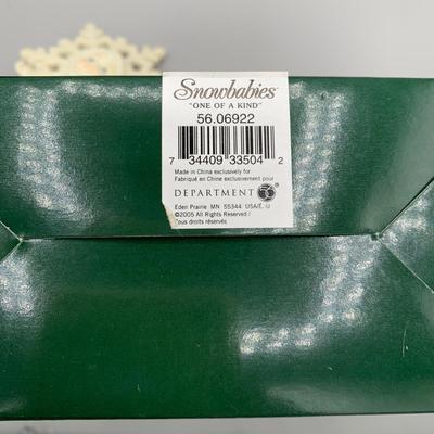 LOT 210 B: Department 56 Snowbabies Collection: "Scrapbook Crazy", Styrofoam Sign, "Message From Heaven",...