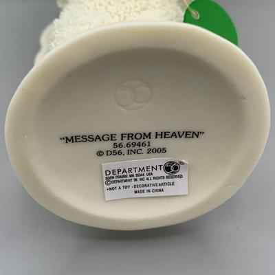 LOT 210 B: Department 56 Snowbabies Collection: "Scrapbook Crazy", Styrofoam Sign, "Message From Heaven",...