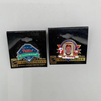 LOT 211 B: Philadelphia Phillies Veterans Stadium Collection: Limited Edition Magazine, Trading Cards, Pins, Die-Cast Tractor Trailer,...