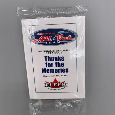 LOT 211 B: Philadelphia Phillies Veterans Stadium Collection: Limited Edition Magazine, Trading Cards, Pins, Die-Cast Tractor Trailer,...