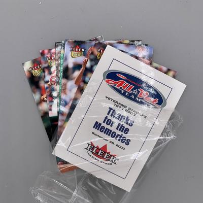 LOT 211 B: Philadelphia Phillies Veterans Stadium Collection: Limited Edition Magazine, Trading Cards, Pins, Die-Cast Tractor Trailer,...